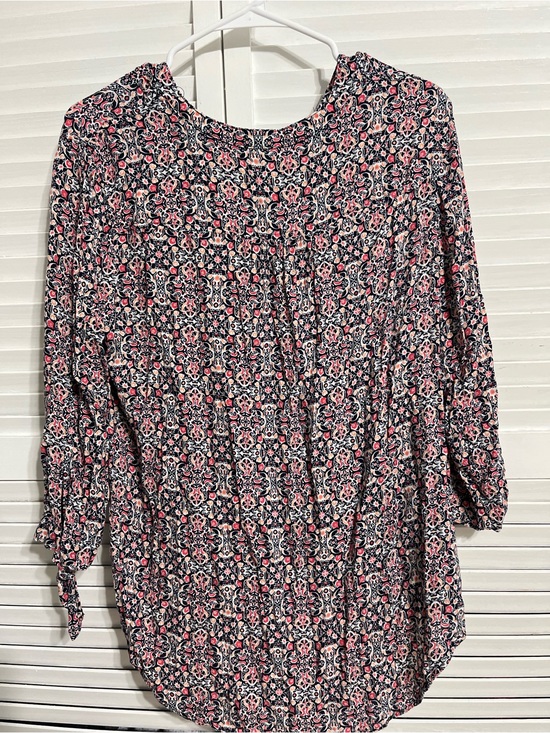 Westport Tops - Westport Pink and Black Floral Tunic Top